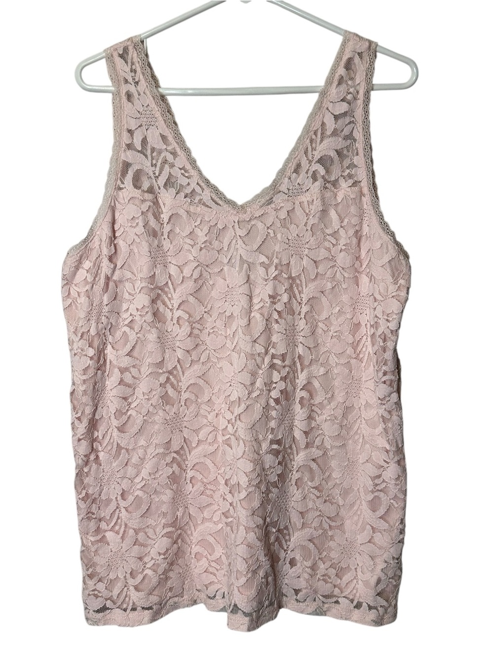 Torrid Coquette Lace Cami Tank Blush Pink Floral Mesh Y2K Soft Girl Romantic 2X